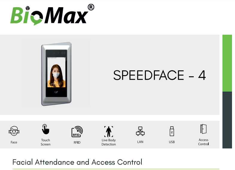 Biomax Facial Attendance and Access Control